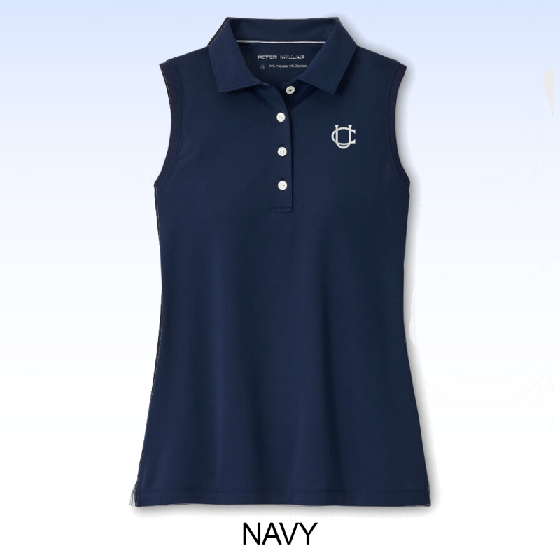 PETER MILLAR LADIES SPORT MESH SLEEVELESS BUTTON POLO